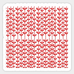 LEAVES PATTERN RED Sticker